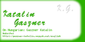 katalin gaszner business card